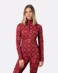 Edith Half Zip - Burgundy Red