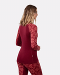 Edith Half Zip - Burgundy Red