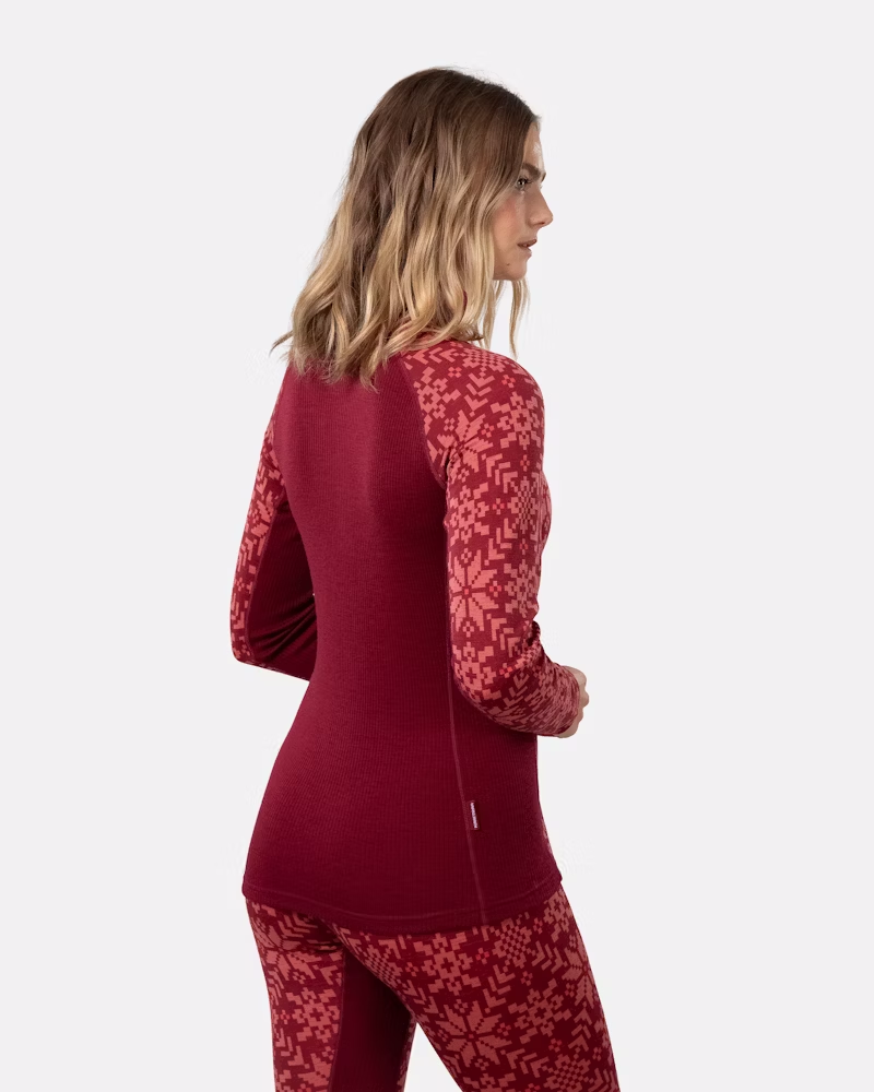 Edith Half Zip - Burgundy Red