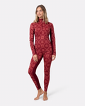 Edith Half Zip - Burgundy Red
