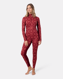 Edith Half Zip - Burgundy Red