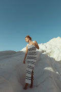 Basilia Dress - Cream Stripe