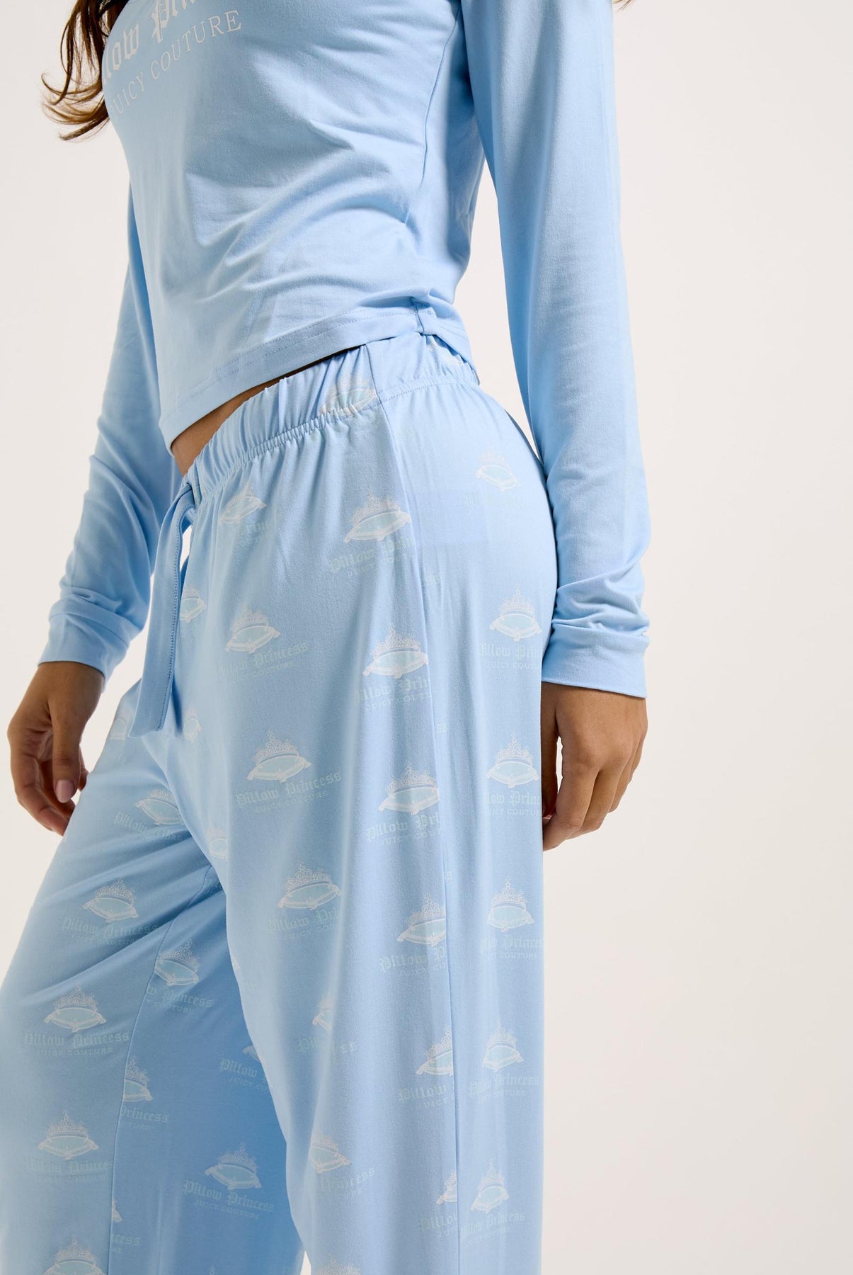 Pillow Princess Ls Pyjama Set - Puderblå