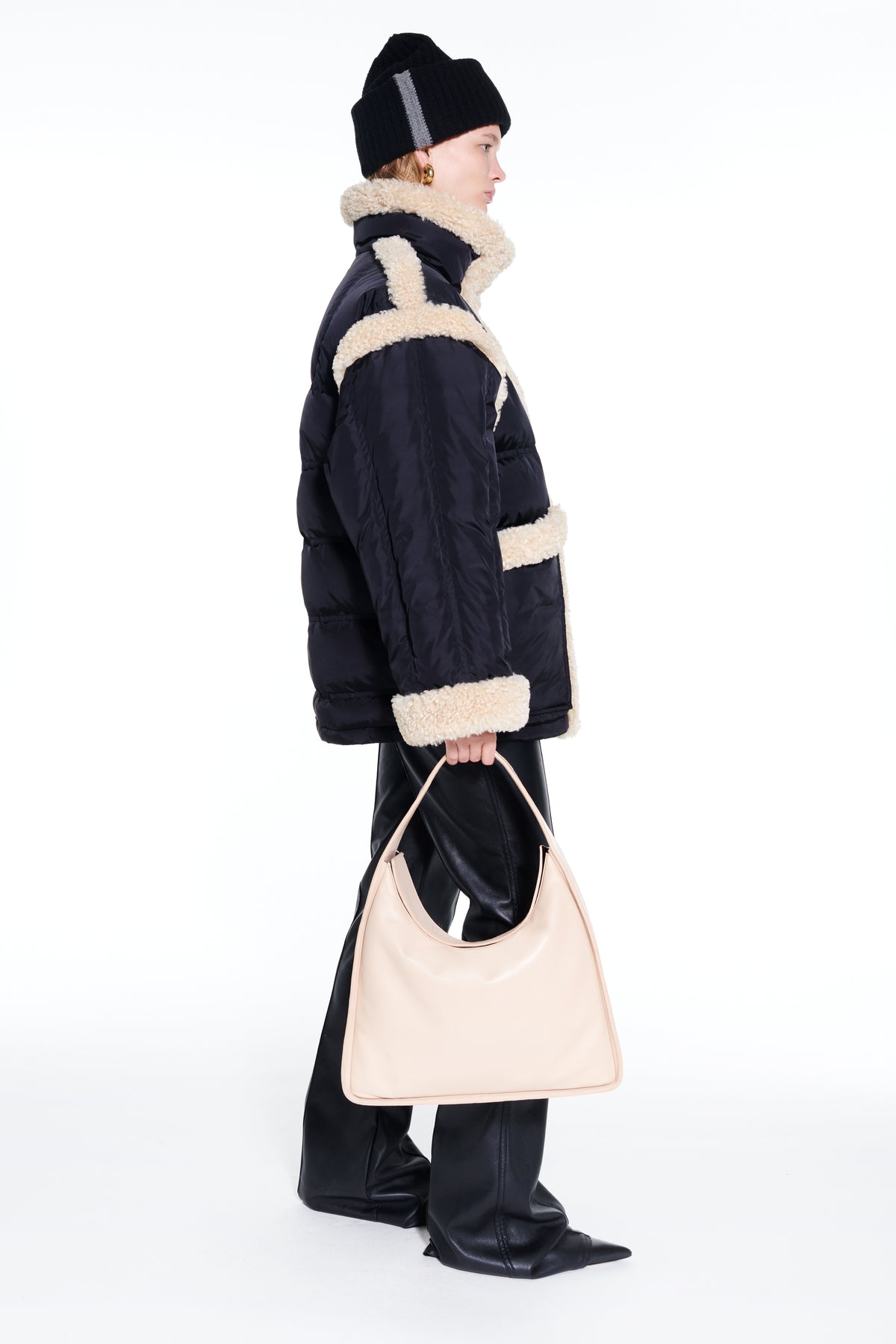 Stand Studio Dorothy Puffer Coat - Svart/Naturvit