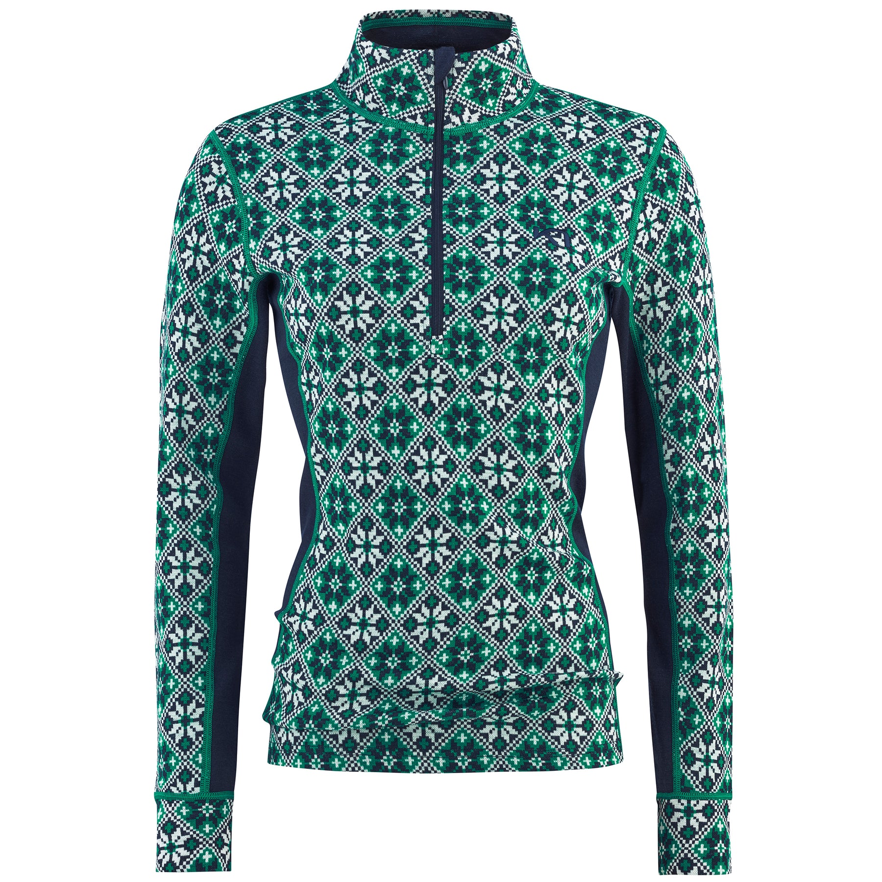 Rose Half Zip - Bright Green