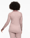 Voss Cashmere Mix Half Zip - Dusty Dark Pink