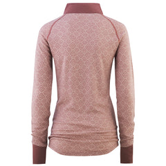 Voss Cashmere Mix Half Zip - Dusty Dark Pink