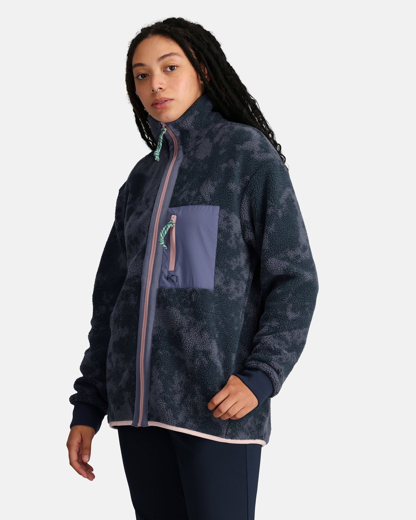 Ane Pile Jacket - Dark Navy Blue