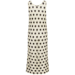 Grass Crochet Dress - Sand/Black