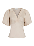 Irina Poplin Blouse - Dark Sand