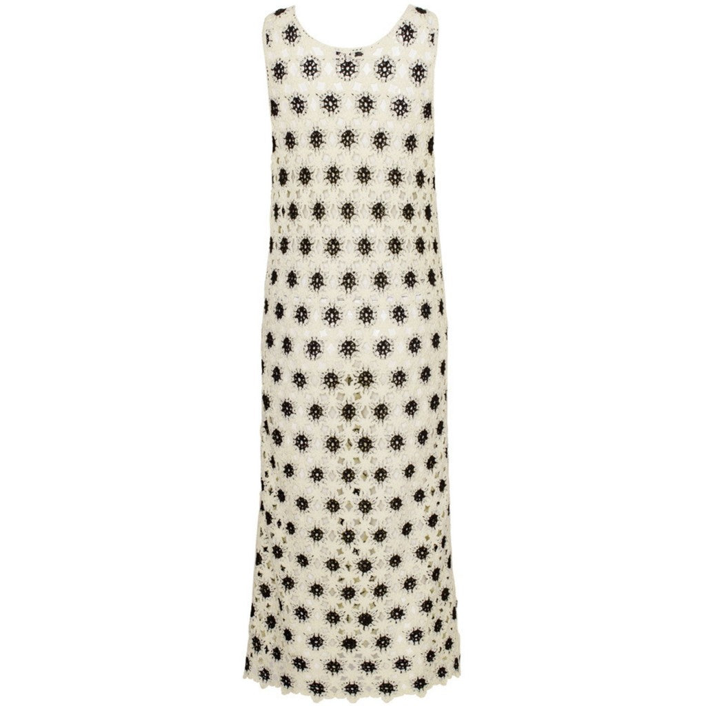 Grass Crochet Dress - Sand/Black
