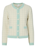 Yaslivia Ls Short Knit Cardigan - Lichen Birch