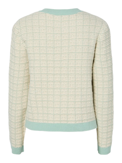 Yaslivia Ls Short Knit Cardigan - Lichen Birch