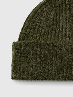 Lulu Wool Blend Knit Beanie - Kalamata Melange