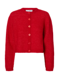 Sia Ras Ls Knit Cropped Kofta - Equestrian Red
