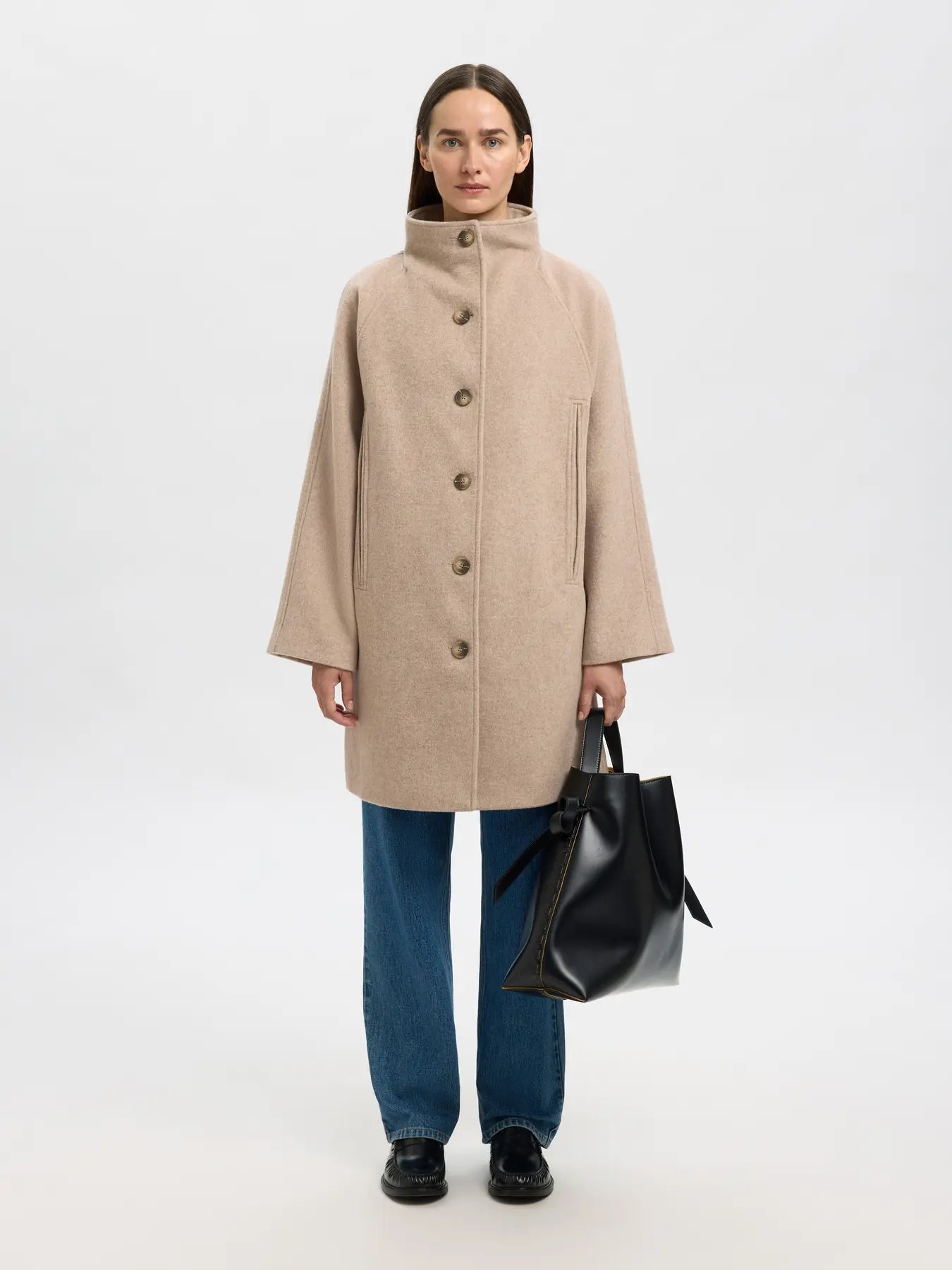 Vinni Wool Blend Kappa - Sandshell Melange