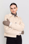 Nia Mittens - Dark Taupe Suede