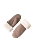 Nia Mittens - Dark Taupe Suede