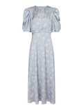 Kikka Faded Flower Dress - Ljusblå