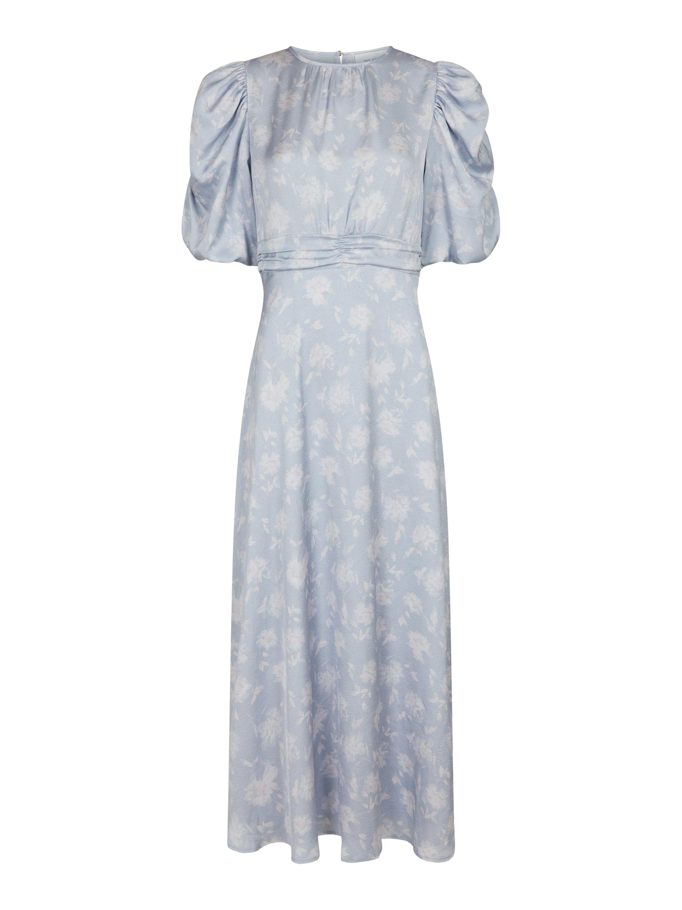 Kikka Faded Flower Dress - Ljusblå