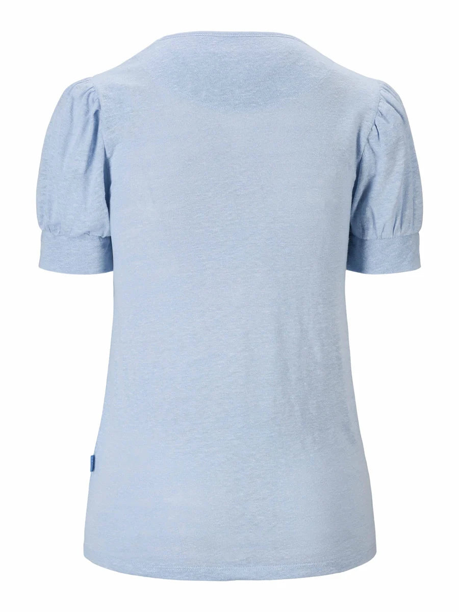 Madeleine Linen Tee - Kentucky Blue