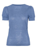 Madeleine Linen Tee - Jeans Blue
