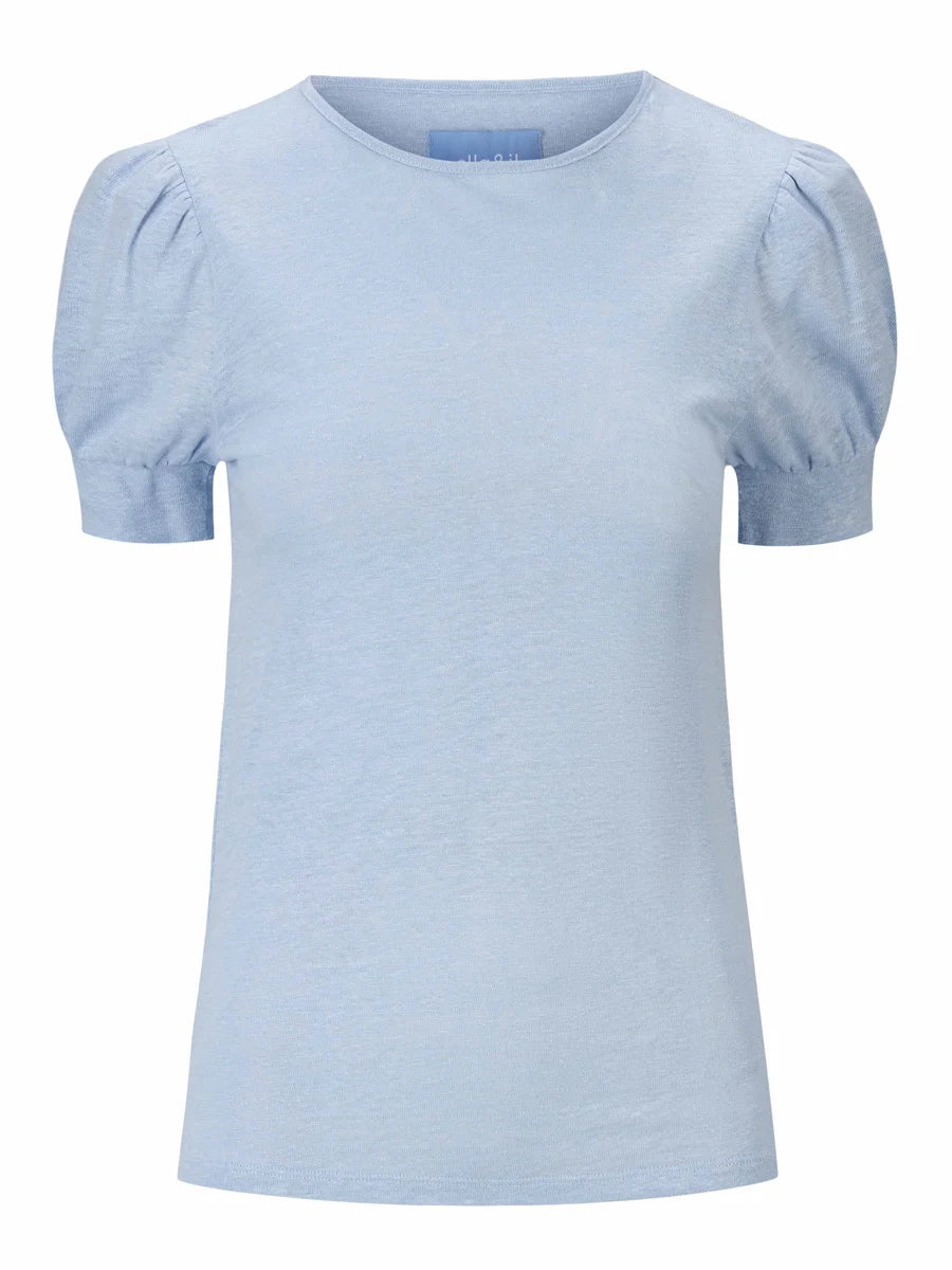 Madeleine Linen Tee - Kentucky Blue