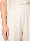 Ava Trouser Linen - Light Sand Melange