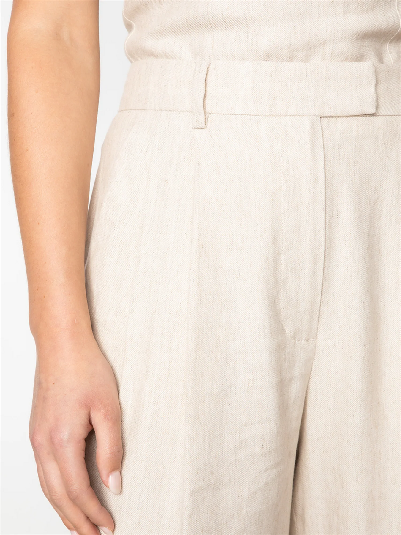 Ava Trouser Linen - Light Sand Melange