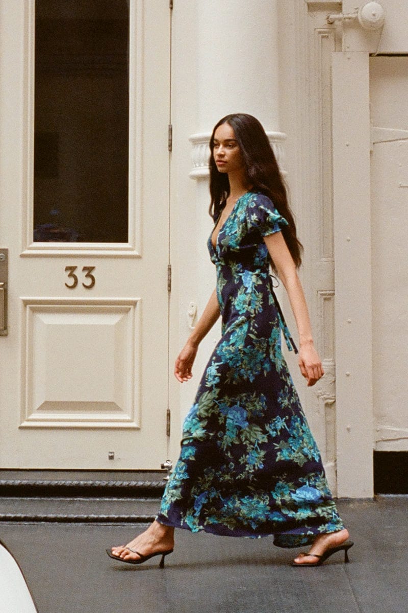 Reis Midi Dress - Escala Floral/Navy