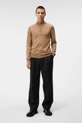 Kiyan Quarter Zip Sweater - Chipmunk Melange