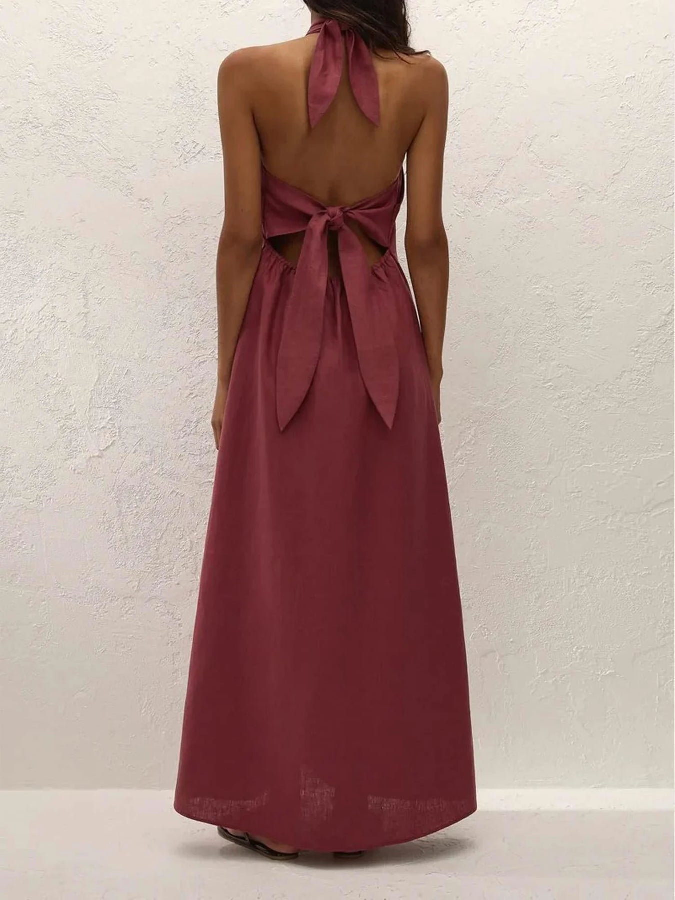 Lourdes Maxi Dress - Rhubarb
