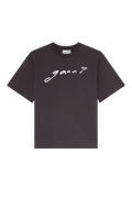 Heavy Cotton Jersey Relaxed Fit Ganni - Phantom
