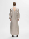 Selene Ls Ankle Slit Dress - Dove
