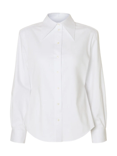Nicolina Slim Ls Shirt B - Bright White