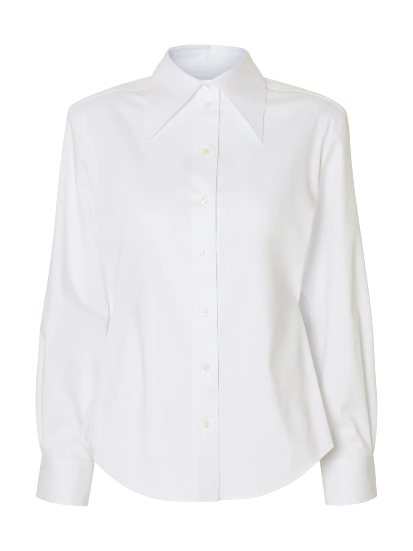 Nicolina Slim Ls Shirt B - Bright White