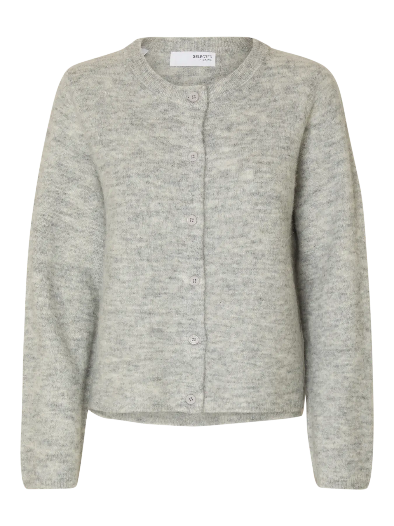 Lulu New Ls Kofta - Ljusgrå melange