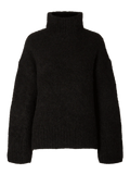 Gabriella Ls Knit High Neck - Svart