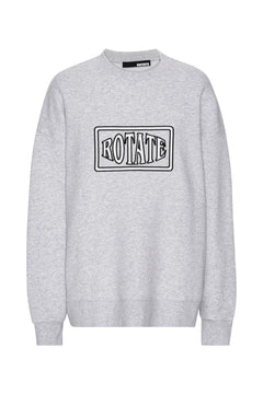 Sweat Crewneck With Logo - Light Grey Melange