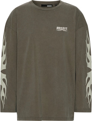 ROTATE Birger Christensen Enzyme Long Sleeve Shirt - Sea Turtle