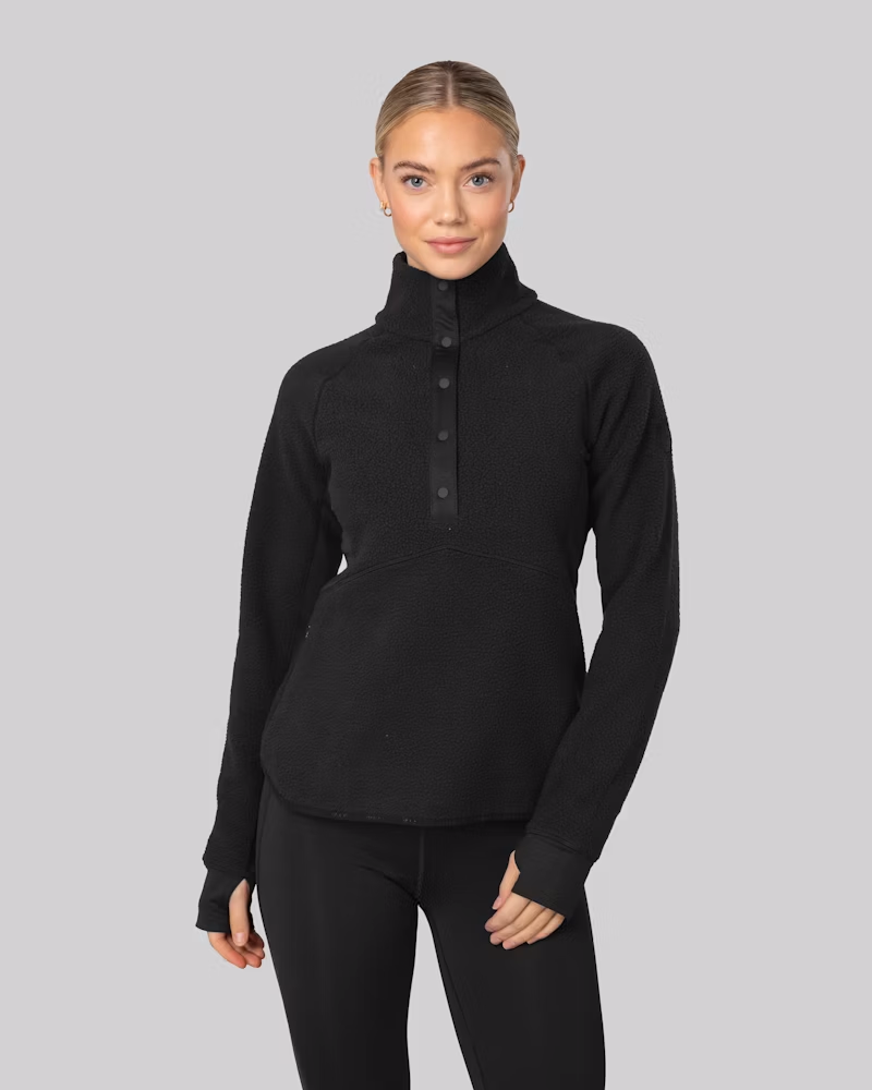 Fusion Pile Henley - Svart