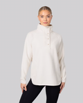 Johaug Fusion Pile Oversized Henley - Tofu White