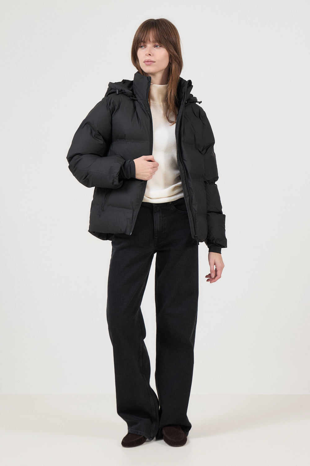 Fox C Puffer Jacket - Black
