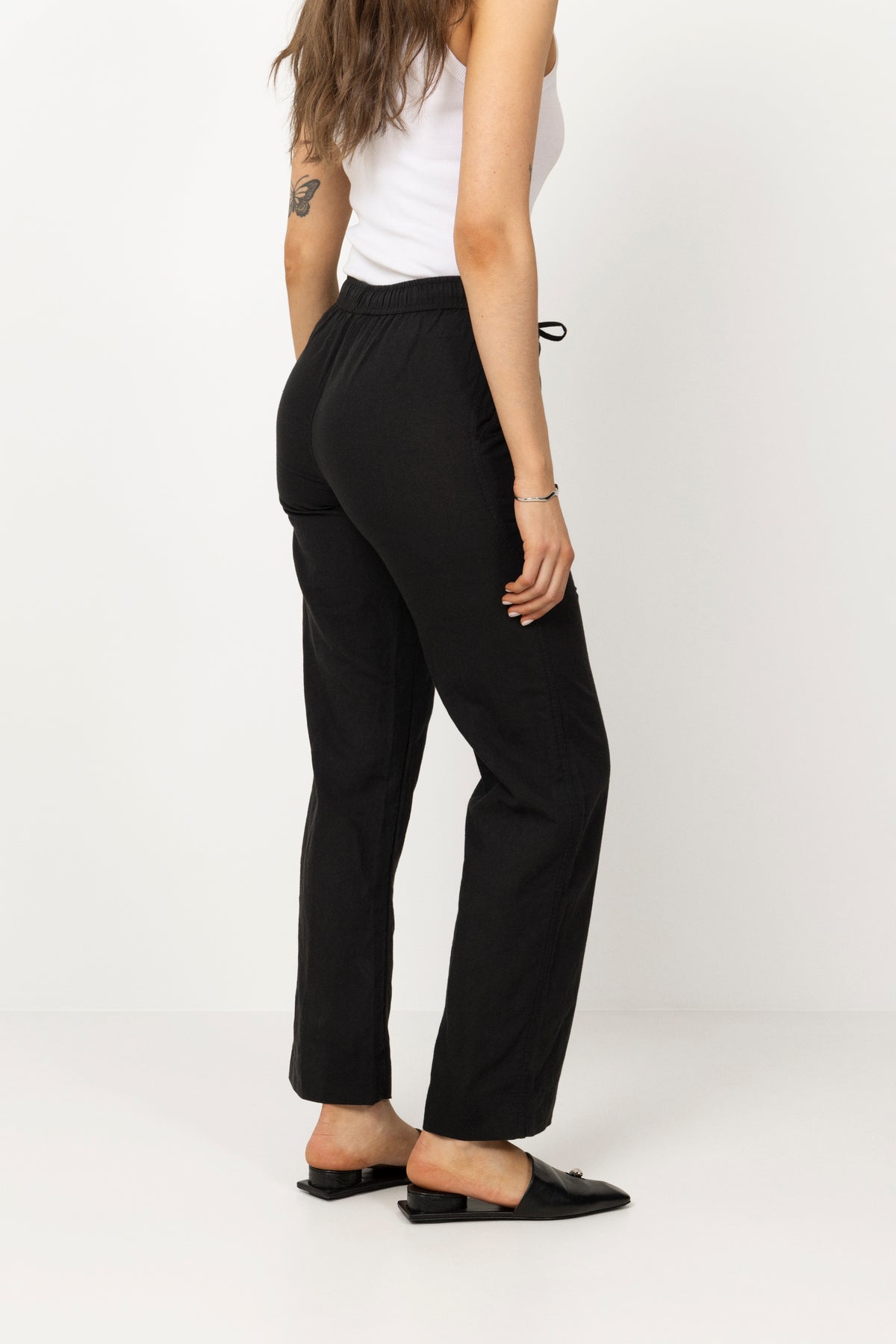 Sonar Linen Pants - Black
