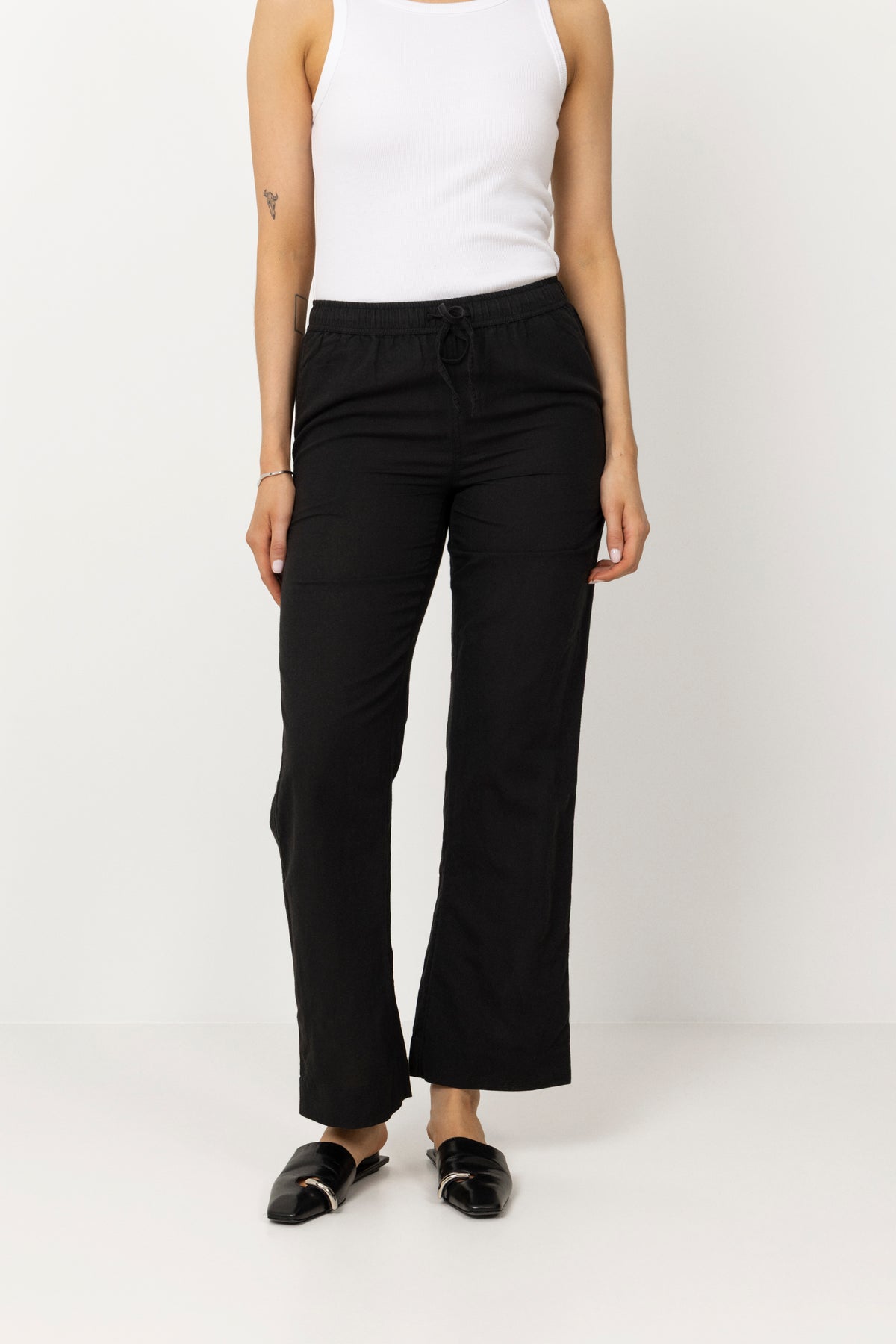 Sonar Linen Pants - Black