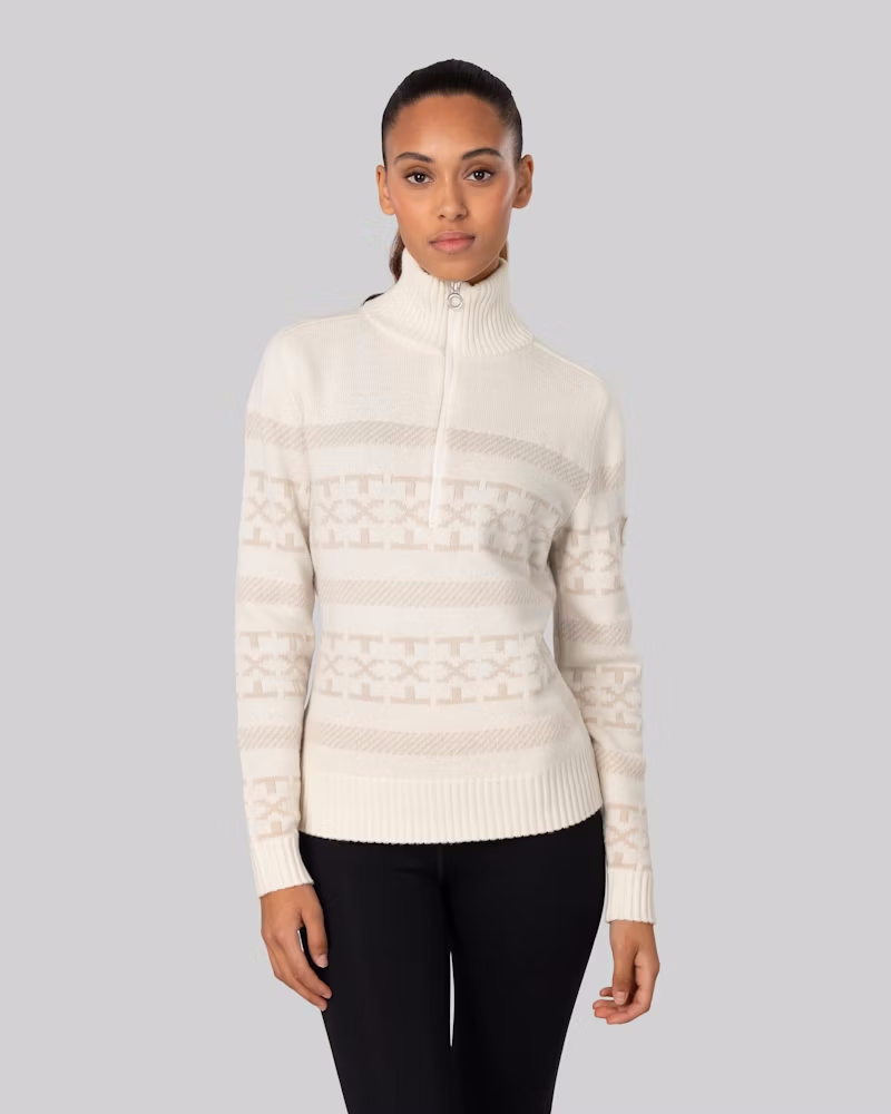 Dalsbygda Woolmix Halfzip-tröja - Tofu White