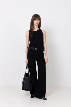 Pia Rib Singlet - Black