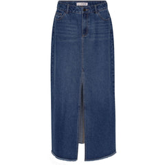 Sean Denim Long Skirt -  Denim Blue