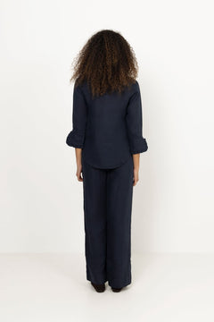 Clarion Linen Shirt - Navy