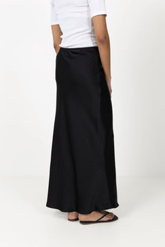 Vicky Heavy Sateen Skirt - Black